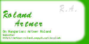 roland artner business card